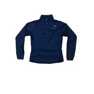 Patagonia Women's Houdini 1/2 Snap Pullover Windbreaker Navy Blue NVYB Size M